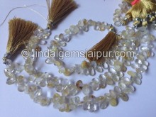 Golden Rutile Faceted Pear
